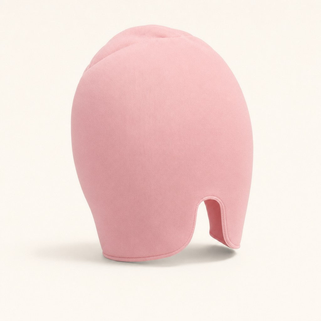 CalmCap cold therapy cap in pink